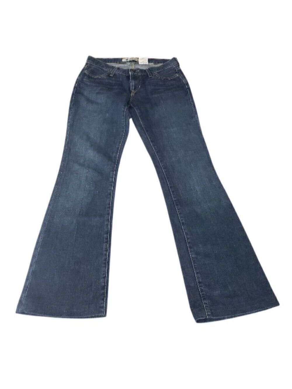 Gap Long And Lean Flare Jeans Womens Long Blue Denim Low Rise Medium Wash 2 - Picture 3 of 5